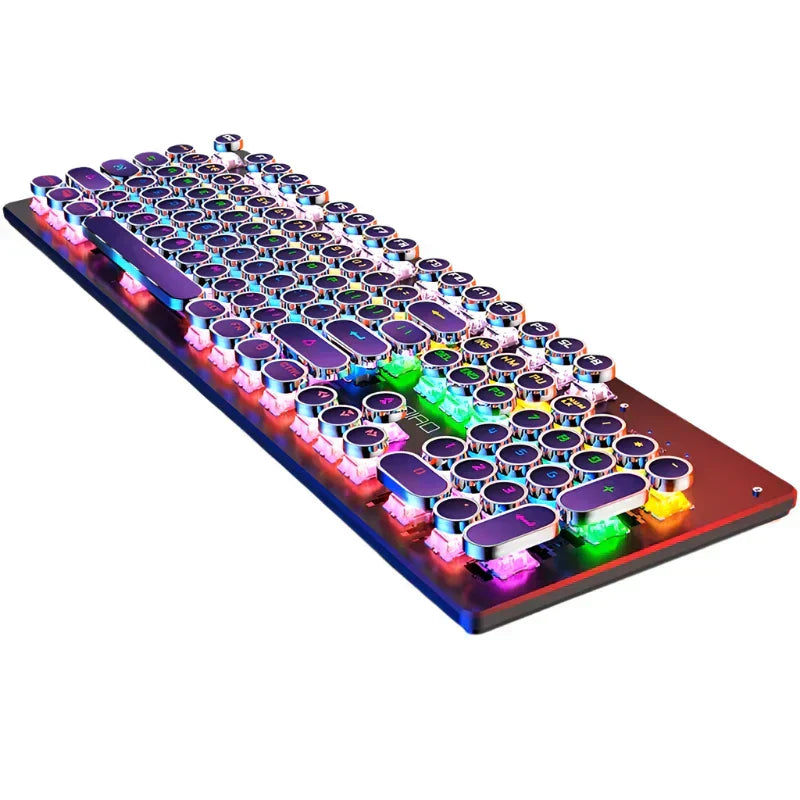 Teclado Mecánico Gaming Retro Punk con Retroiluminación RGB - NNEOBA